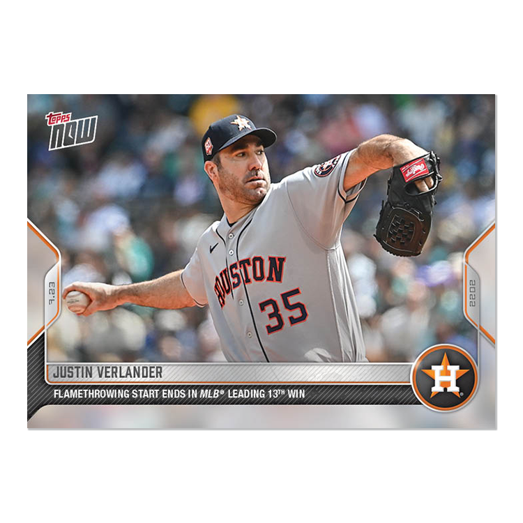 Justin Verlander  - 2022 MLB Topps NOW® Card 583 - PR: 393