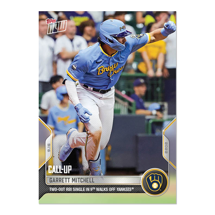 Garrett Mitchell  - 2022 MLB Topps NOW® Card 913 - PR: 663