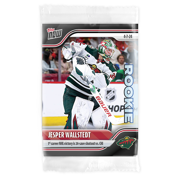 Jesper Wallstedt - 2023-24 NHL TOPPS NOW® - Sticker #167 Pack - PR: 403