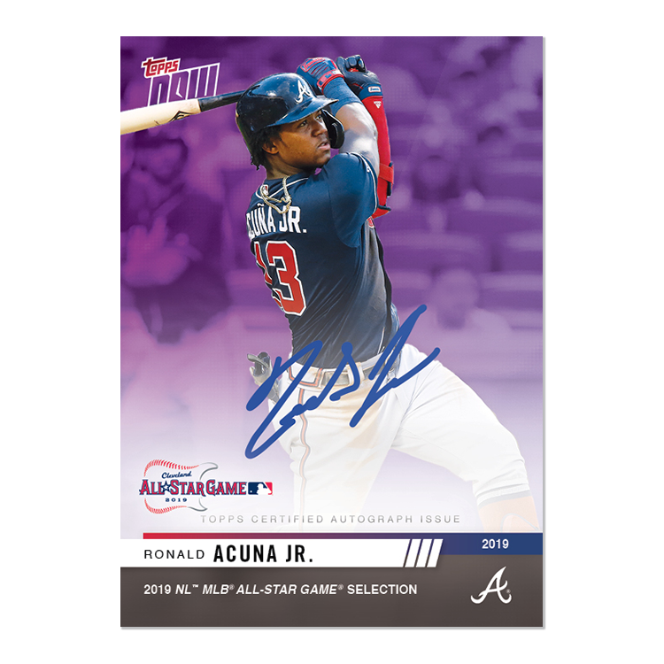 On-Card Autograph # to 25 - Ronald Acuna Jr. - MLB Topps NOW® Card 3B