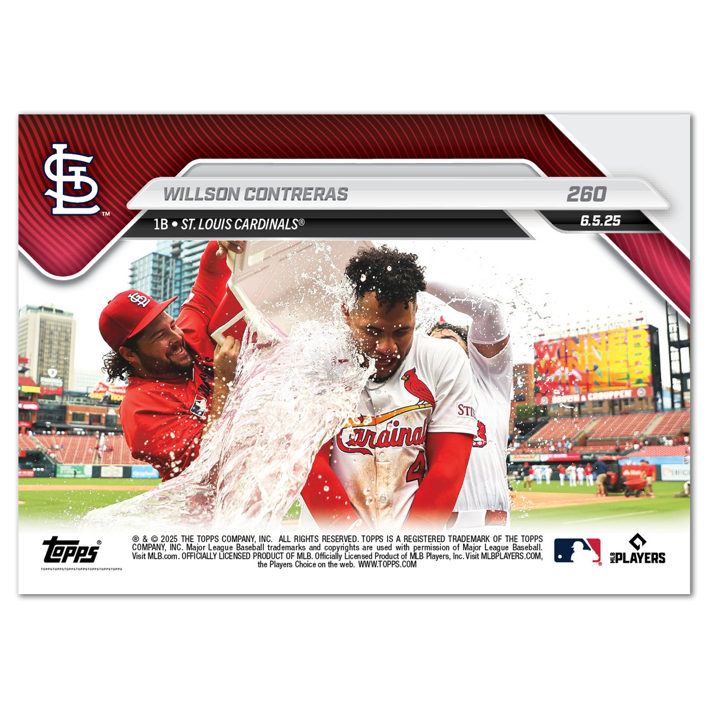 Willson Contreras - 2025 MLB Topps NOW® - Card 260