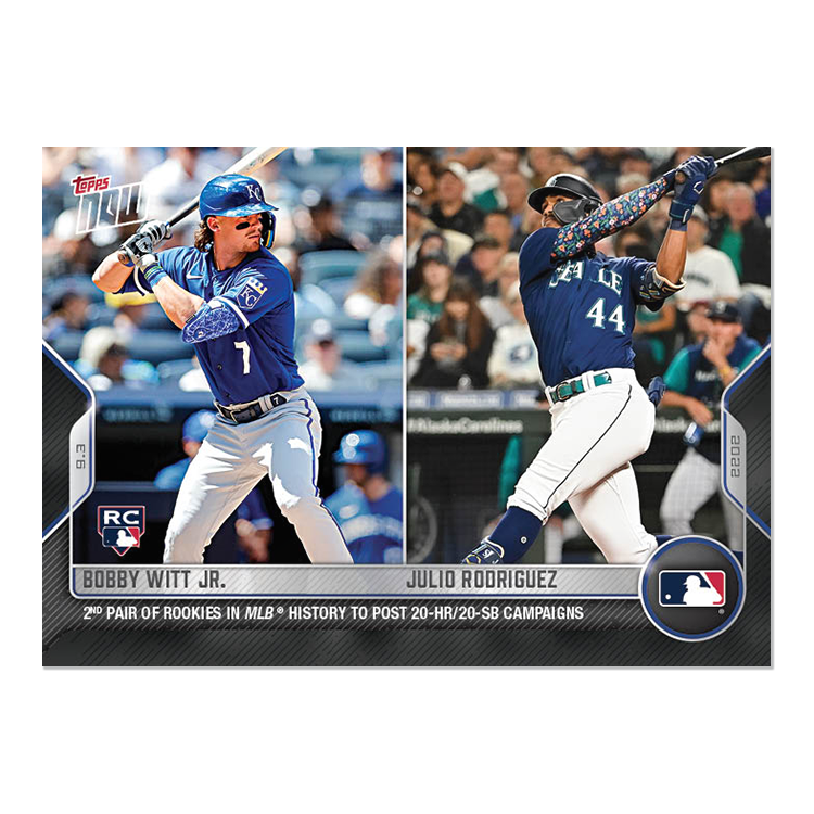 Bobby Witt Jr./Julio Rodriguez  - 2022 MLB Topps NOW® Card 833 - PR: 11381