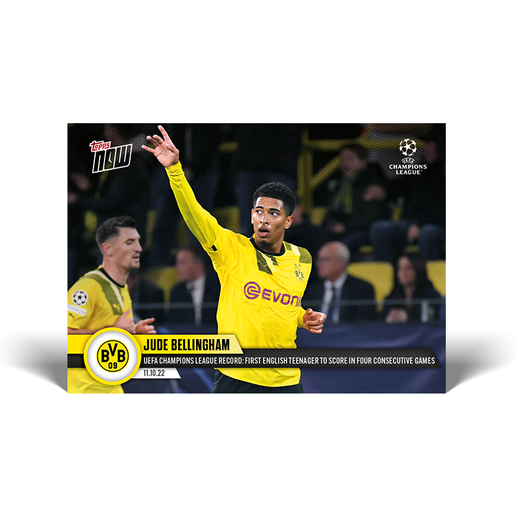 UEFA Champions League Record: First English teenager to score in four consecutive games - UCL Topps NOW® Card #38 - PR: 861