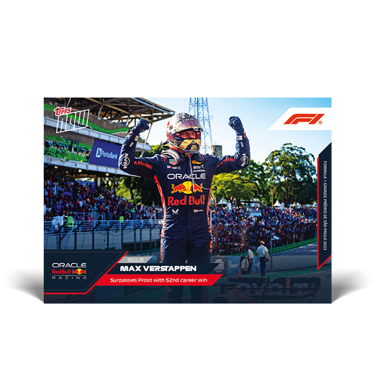 Max Verstappen - Surpasses Prost with 52nd career win  - F1 Topps NOW® Card #65 - PR: 1532