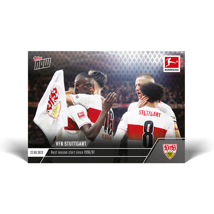 VfB Stuttgart - Best season start since 1996/97 - Bundesliga Topps NOW® Card #32 - PR: 158