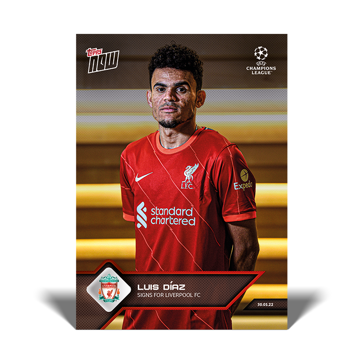 Signs for Liverpool FC - UCL Topps NOW® Card #105 - PR: 1101