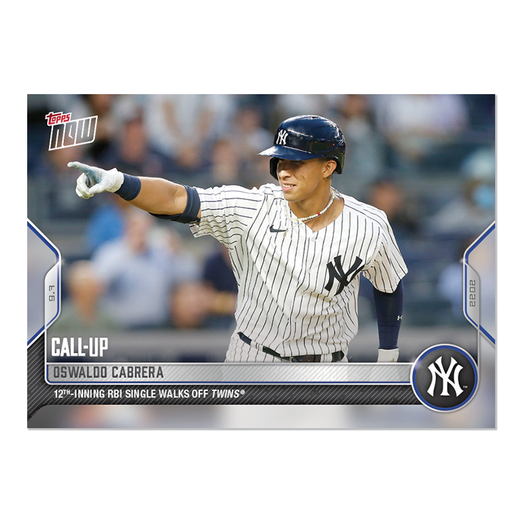 Oswaldo Cabrera  - 2022 MLB Topps NOW® Card 855 - PR: 1012