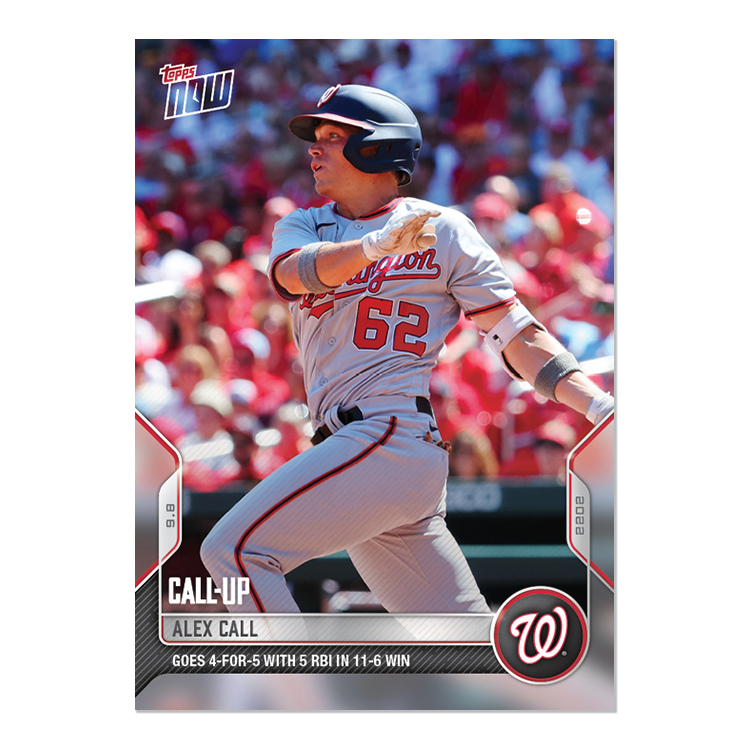 Alex Call  - 2022 MLB Topps NOW® Card 862 - PR: 398