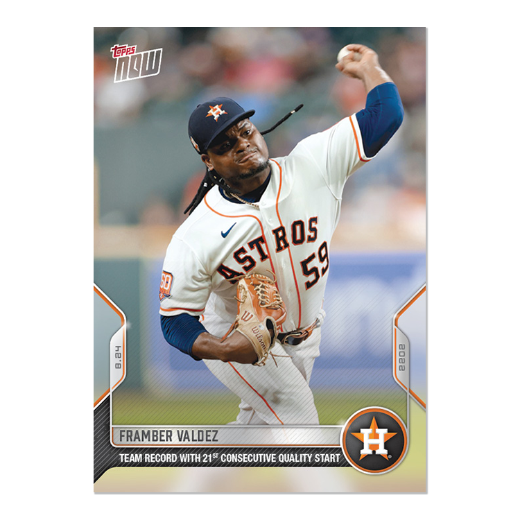 Framber Valdez  - 2022 MLB Topps NOW® Card 774 - PR: 329