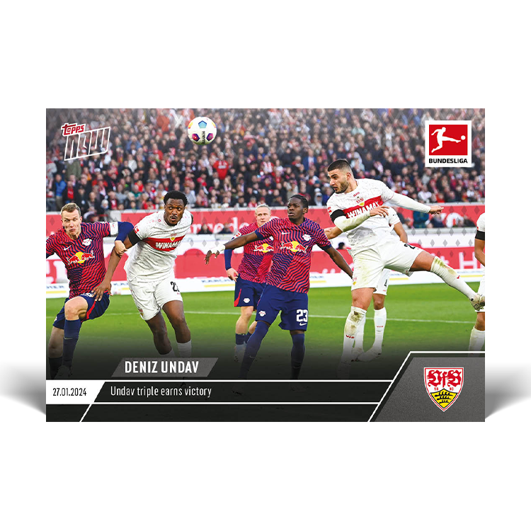 Deniz Undav - Undav triple earns victory - Bundesliga Topps NOW® Card #108 - PR: 155