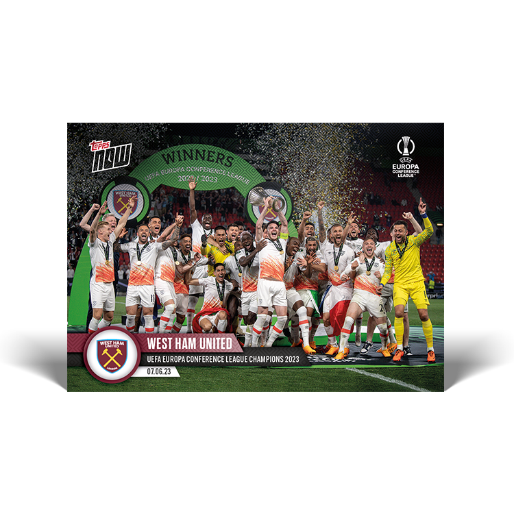 UEFA Europa Conference League Champions 2023 - ECL Topps NOW® Card #56 - PR: 886