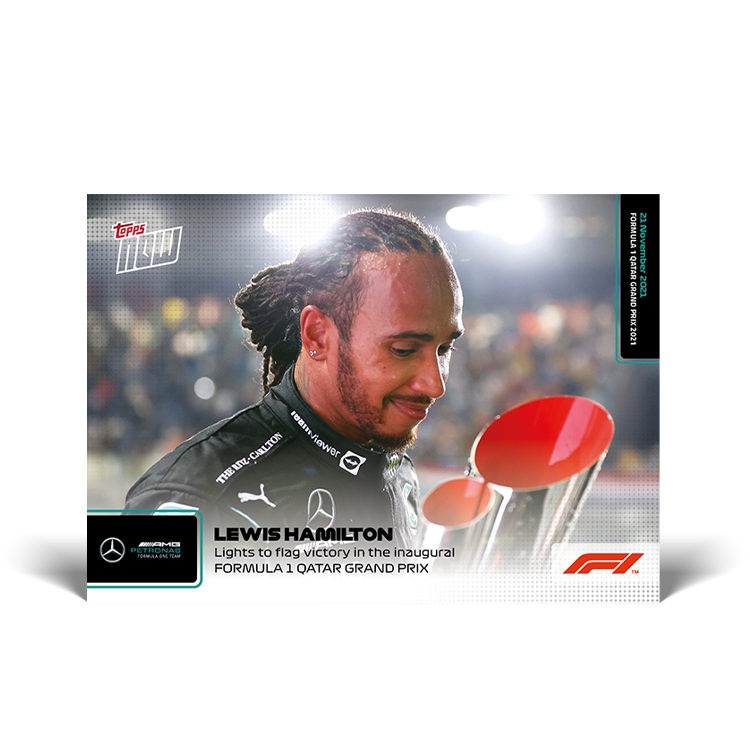 Lights to flag victory in the inaugural Qatar Grand Prix - F1 Topps NOW® Card #74 - PR: 4755