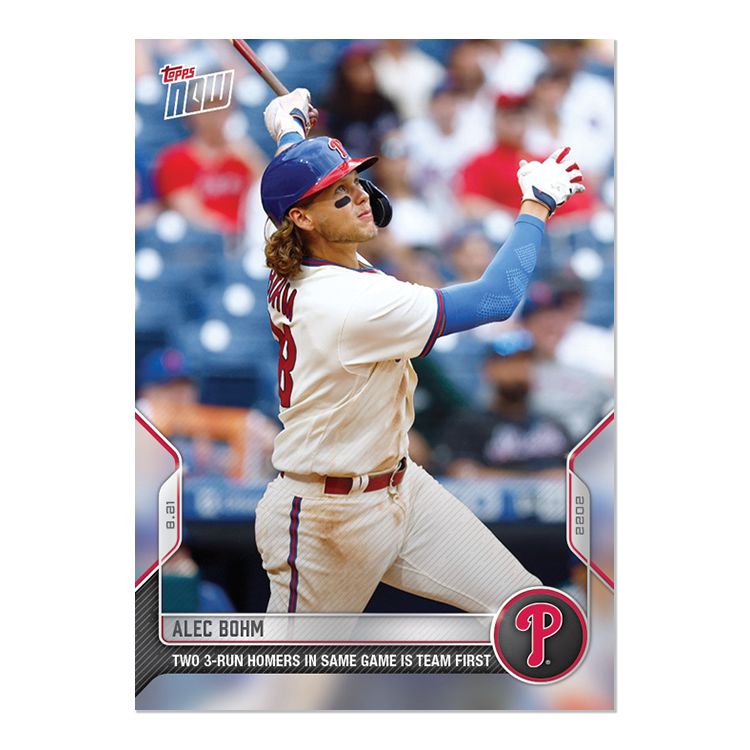 Alec Bohm  - 2022 MLB Topps NOW® Card 753 - PR: 410