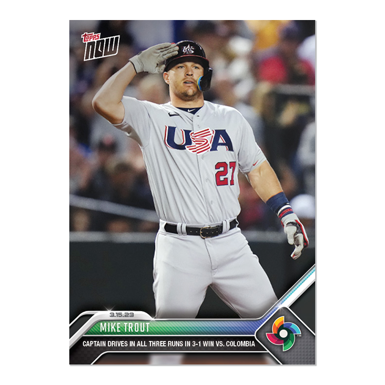 Mike Trout  - 2023 World Baseball Classic Topps NOW® Card 51 - PR: 2059