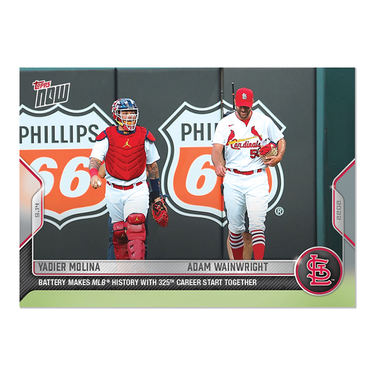 Yadier Molina/Adam Wainwright  - 2022 MLB Topps NOW® Card 902 - PR: 3036