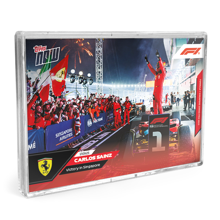 Carlos Sainz - Victory in Singapore  - F1 Topps NOW® Card #46 - PR: 1886