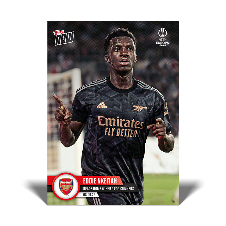 Heads home winner for Gunners - EL Topps NOW® Card #3 - PR: 195