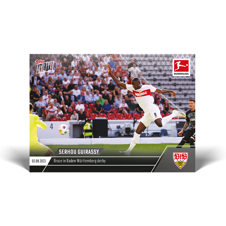 Serhou Guirassy - Brace in Baden-Württemberg derby - Bundesliga Topps NOW® Card #18 - PR: 128