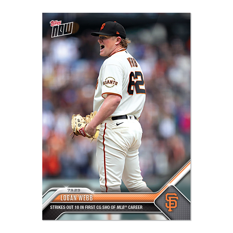 Logan Webb  - 2023 MLB Topps NOW® Card 547 - PR: 550