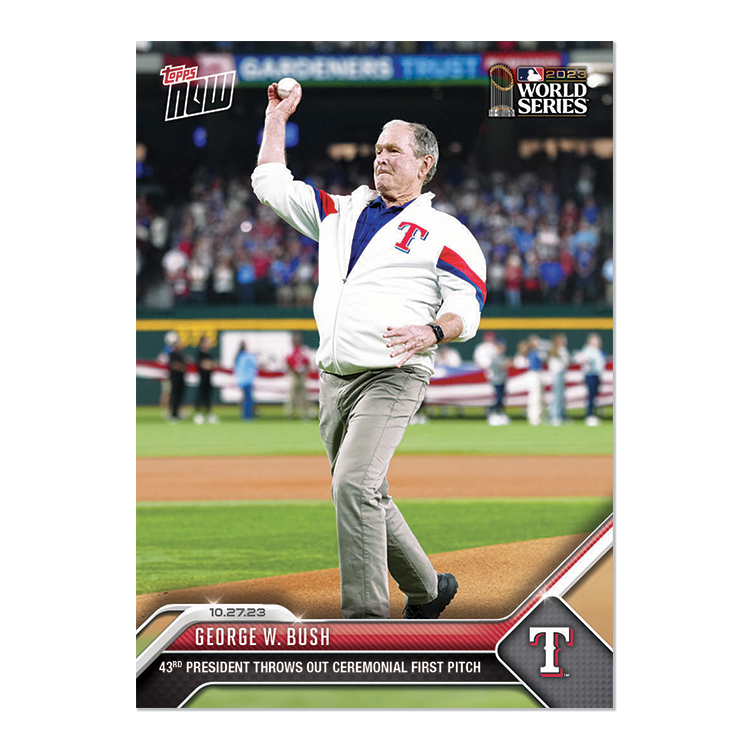 George W. Bush  - 2023 MLB Topps NOW® Card 1047 - PR: 1984