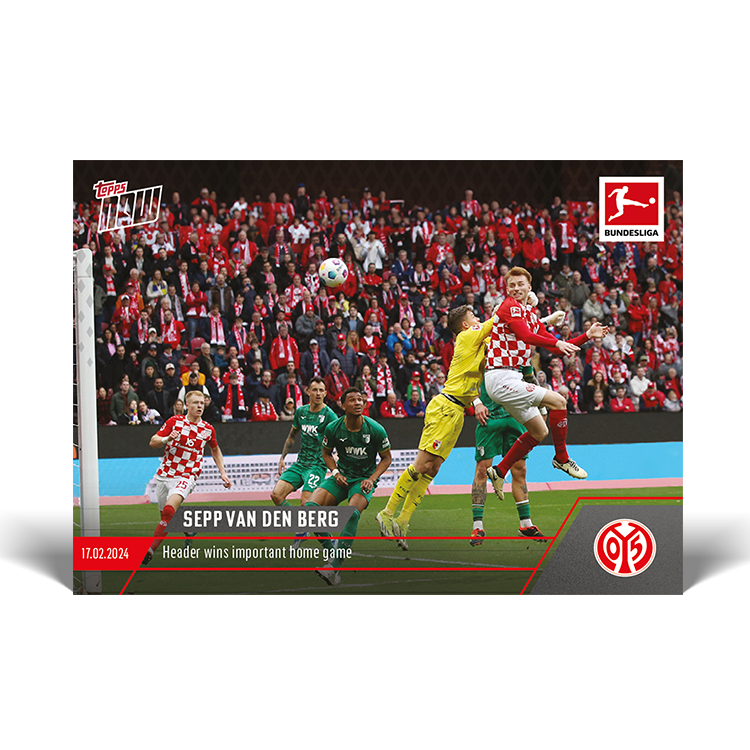 Sepp van den Berg - Header wins important home game  - Bundesliga Topps NOW® Card #121 - PR: 89