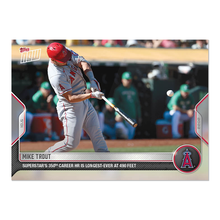 Mike Trout  - 2022 MLB Topps NOW® Card 1024 - PR: 1718