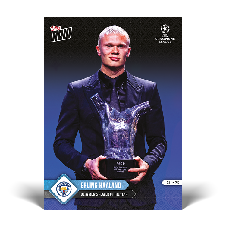 Erling Haaland - UEFA Men's Player of the Year - UCL Topps NOW® Card #4 - PR: 4849