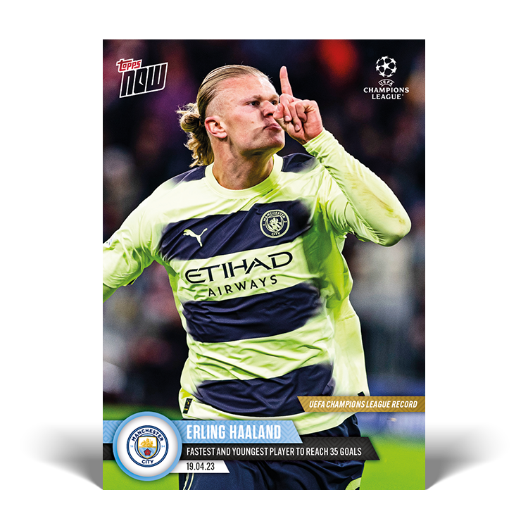 UEFA Champions League Record: Fastest and youngest player to reach 35 goals  - UCL Topps NOW® Card #102 - PR: 3884