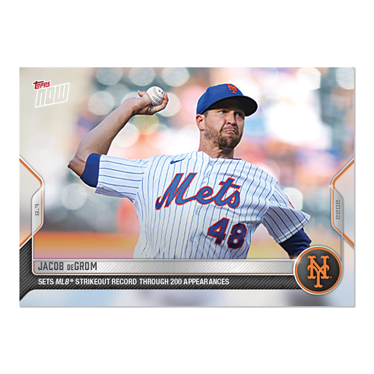 Jacob deGrom  - 2022 MLB Topps NOW® Card 671 - PR: 1033