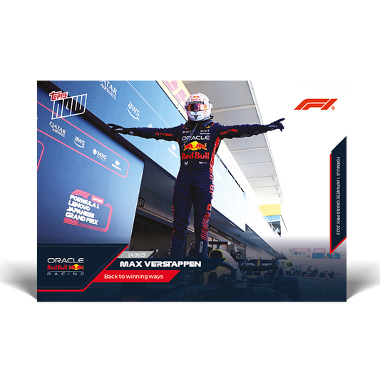 Max Verstappen - Back to winning ways - F1 Topps NOW® Card #50 - PR: 745