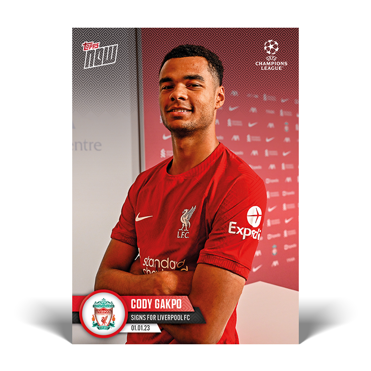 Signs for Liverpool FC  - UCL Topps NOW® Card # - PR: 2091
