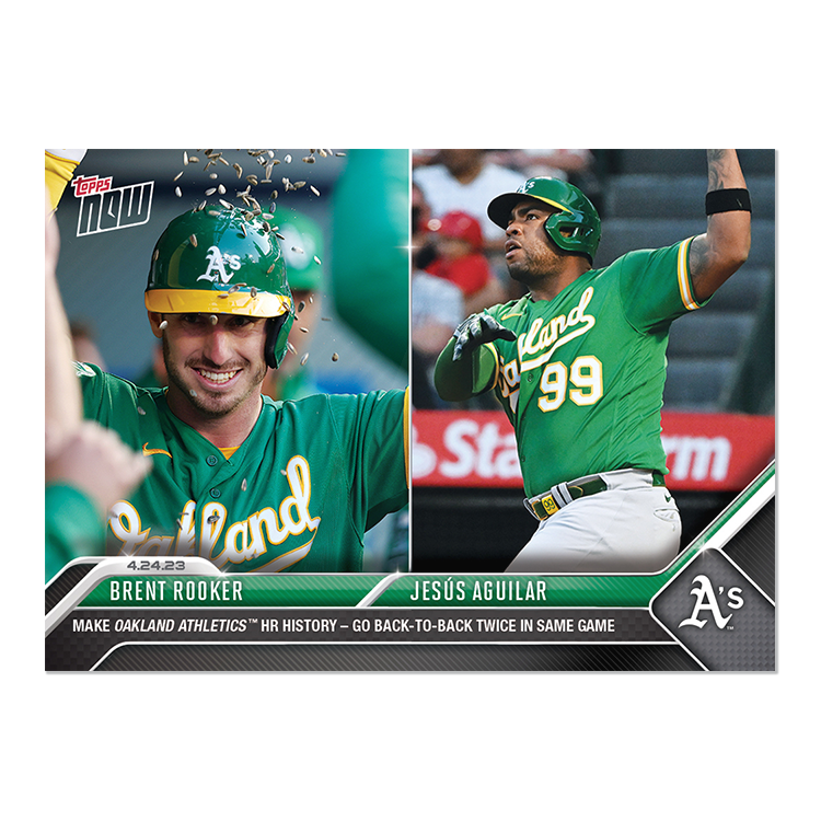 Brent Rooker/Jesús Aguilar  - 2023 MLB Topps NOW® Card 180 - PR: 314