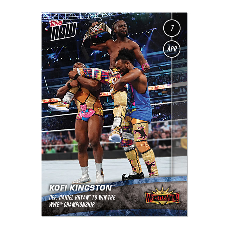 Kofi Kingston - WWE Topps NOW® Card 14 - Print Run: 217