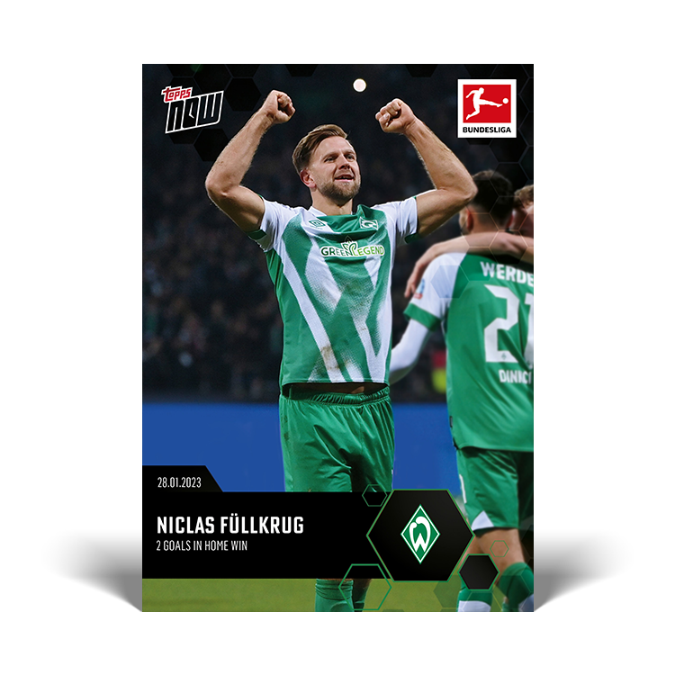 2 goals in home win - Bundesliga Topps NOW® Card #121 - PR: 117