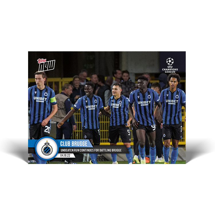 Unbeaten run continues for battling Brugge - UCL Topps NOW® Card #31 - PR: 141