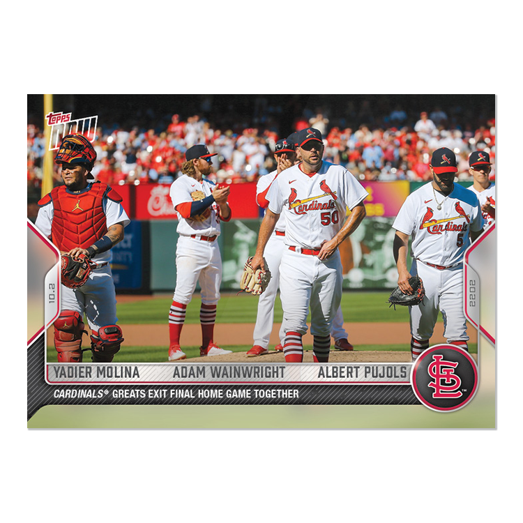 Yadier Molina/Adam Wainwright/Albert Pujols  - 2022 MLB Topps NOW® Card 1000 - PR: 4223