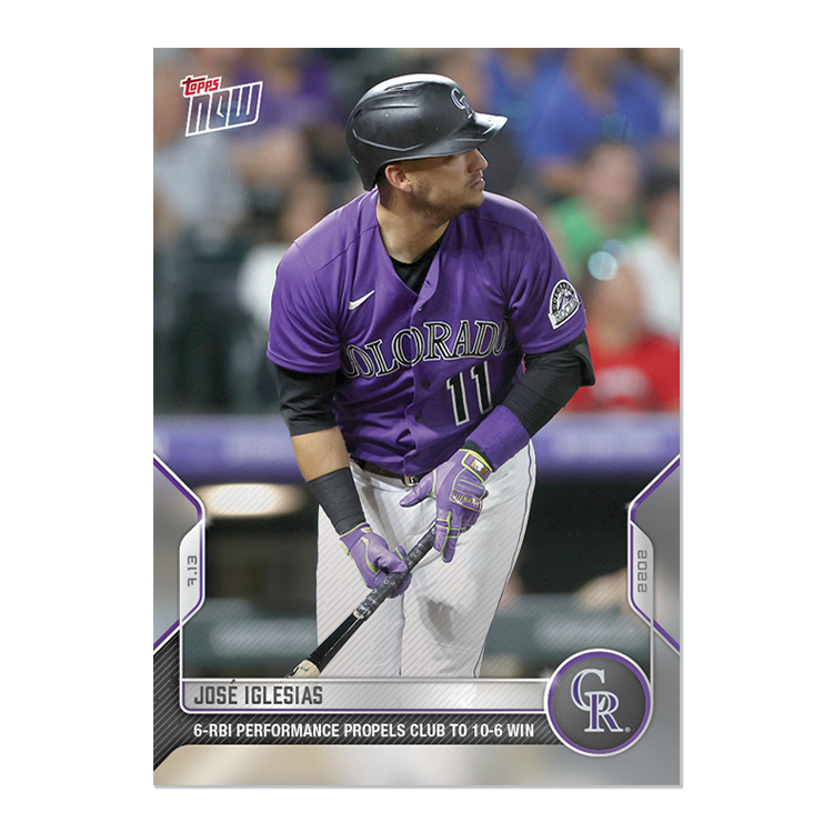 José Iglesias  - 2022 MLB Topps NOW® Card 524 - PR: 163
