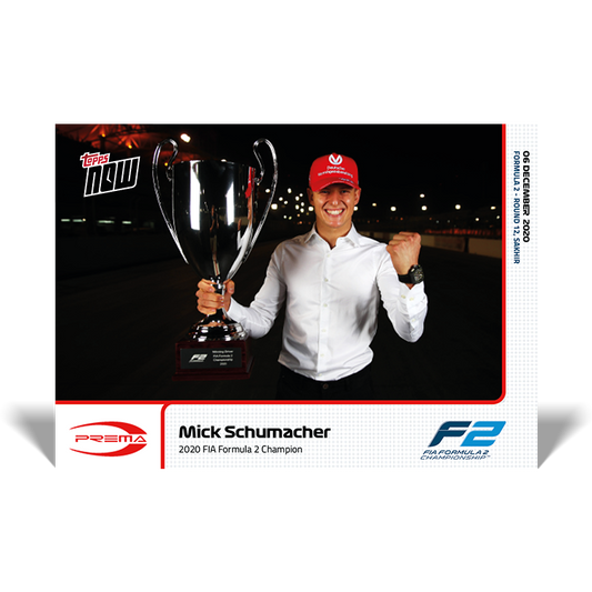 2020 FIA Formula 2 Champion - F1 Topps NOW® Card #22 - Print Run: 3608