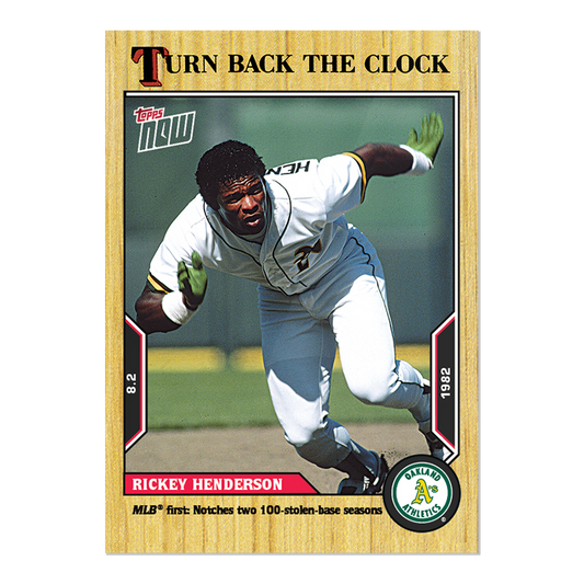 Rickey Henderson  - 2022 MLB Topps NOW® Turn Back The Clock - Card 125 - PR: 274