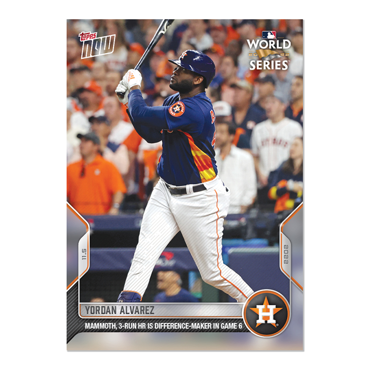 Yordan Alvarez  - 2022 MLB Topps NOW® Card 1158 - PR: 2909