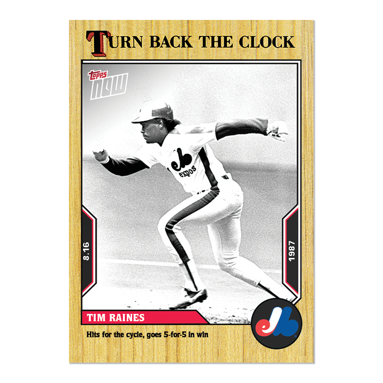 Tim Raines  - 2022 MLB Topps NOW® Turn Back The Clock - Card 139 - PR 205
