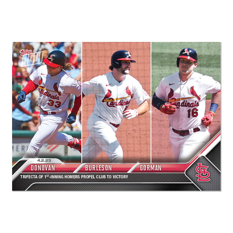 Brendan Donovan/Alec Burleson/Nolan Gorman  - 2023 MLB Topps NOW® Card 33 - PR: 555