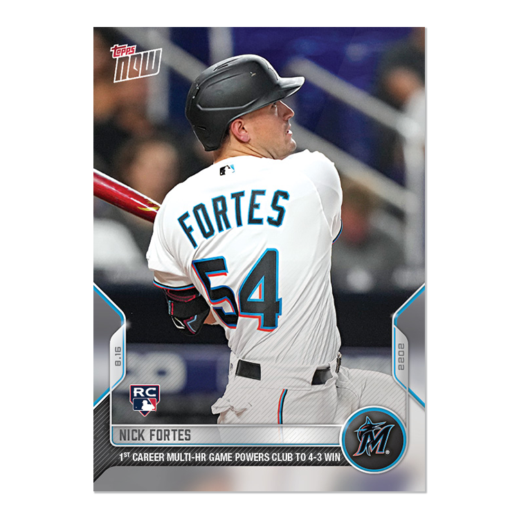 Nick Fortes  - 2022 MLB Topps NOW® Card 721 - PR: 365