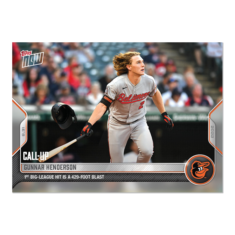 Gunnar Henderson  - 2022 MLB Topps NOW® Card 819