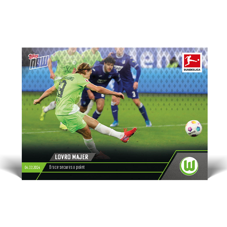 Lovro Majer - Brace secures a point - Bundesliga Topps NOW® Card #113 - PR: 91