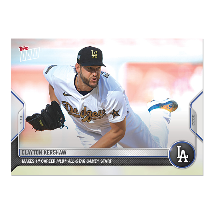 Clayton Kershaw  - 2022 MLB Topps NOW® Card 570 - PR: 1037
