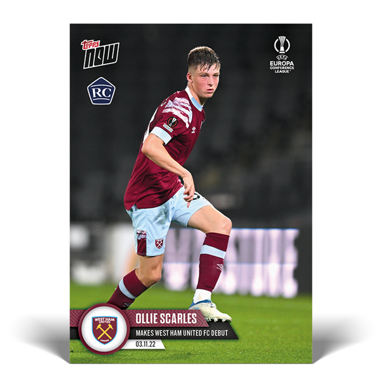 Makes West Ham United FC debut - EL Topps NOW® Card #20 - PR: 1034