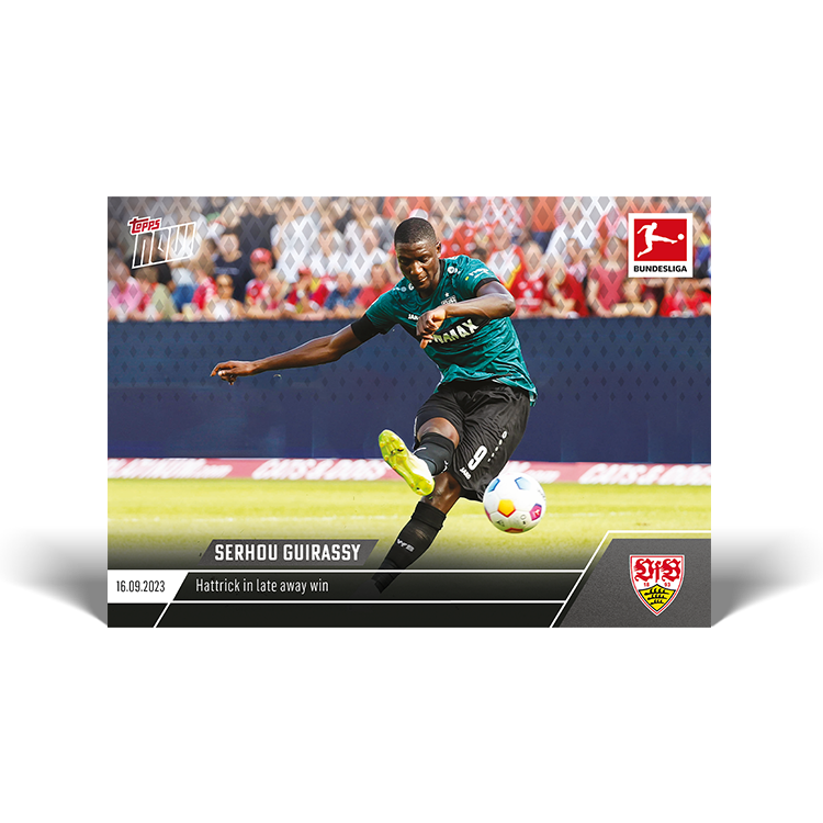 Serhou Guirassy - Hattrick in late away win - Bundesliga Topps NOW® Card #26 - PR: 140