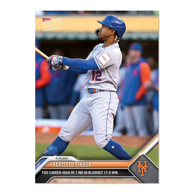 Francisco Lindor  - 2023 MLB Topps NOW® Card 122 - PR: 596