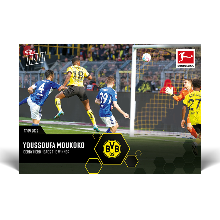 Derby hero heads the winner - Bundesliga Topps NOW® Card #44 - PR: 665